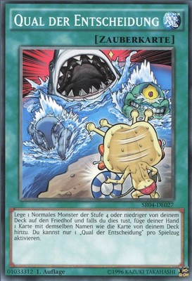 YuGiOh Qual der Entscheidung SR04-DE027 Common NM 1st