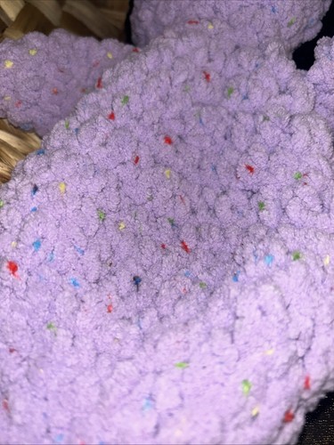 HANDMADE Purple Crochet Ghost Snuggler Ghost Lovey Ghost Plush Halloween Plush - Picture 6 of 6