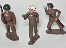 Vintage Cast Metal Toy Soldiers Lot 3 Army Figures WWII Style