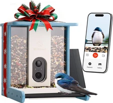 HDPE Smart Bird Feeder with Camera, Solar Powered, AI Identifies 10,000+ Birds S
