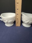 Vintage Westmoreland Milk Glass Della Robbia Footed Creamer Open Sugar VTG — photo 6