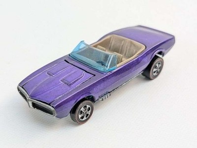 Vintage 1967 Hot Wheels Redline Purple Custom Firebird Mattel Toys