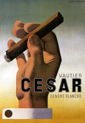 Vautier Cesar Cigarettes Cassandre Vintage Advertising Poster 24x36