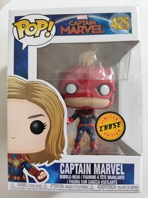 Funko Pop! MARVEL - Captain Marvel CHASE N° 425 + PROTECTION - Photo 1/4