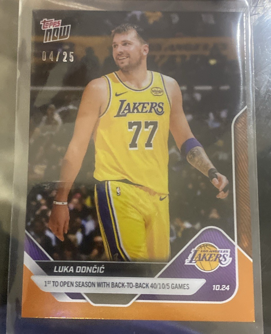 2025 Topps Now #24 Luka Doncic 1st to open season two 40/10/5 games #04/25