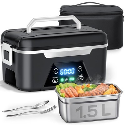 Cordless Heated Lunch Box For Adults, 1.5L (6 Cups) Rechargeable Electric Lun...