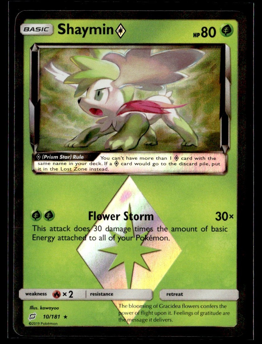 Shaymin Prism Star Prism Rare Pokemon SM - Team Up 10/181 NM