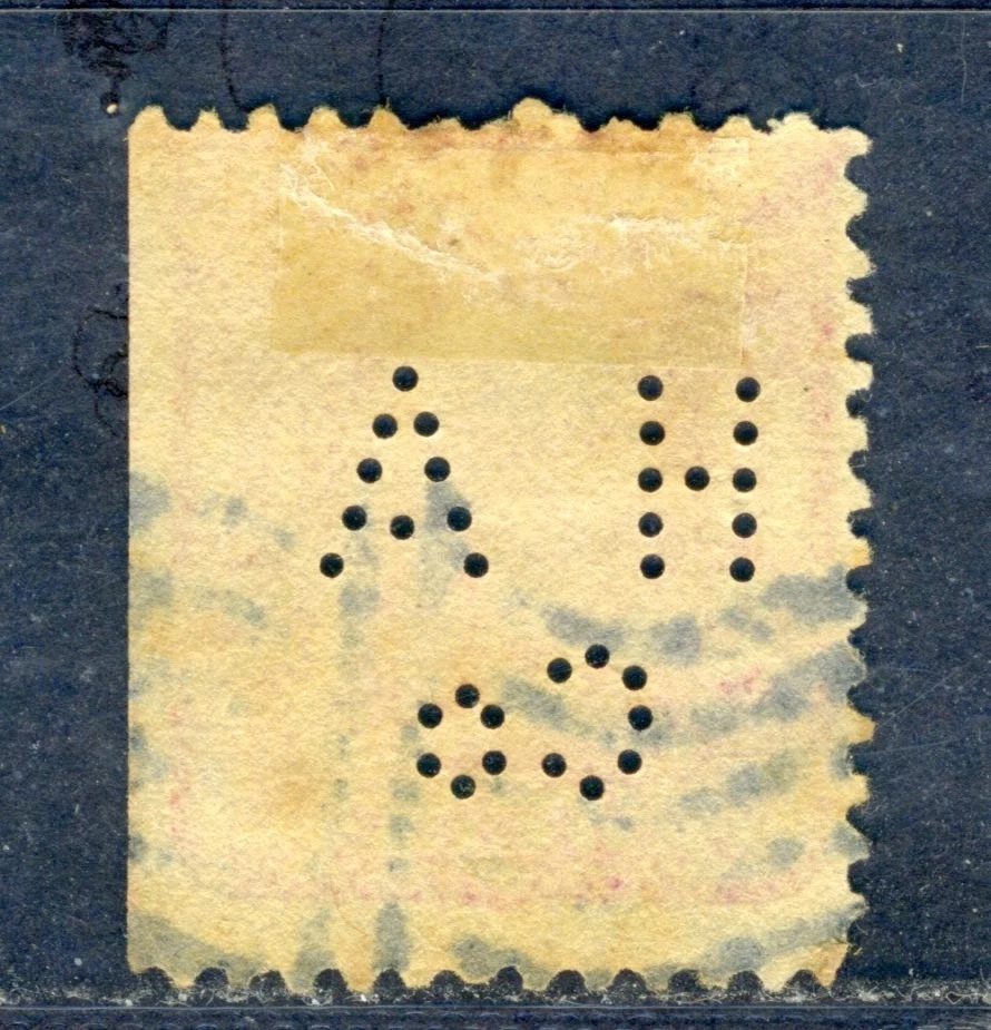 US Perfins, 2 cent #319, H 014, HA/Co, rated C - Image 2 of 2
