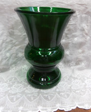 Vtg NAPCO Made in USA Large EMERALD GREEN Glass MCM Flower Vase 10" H