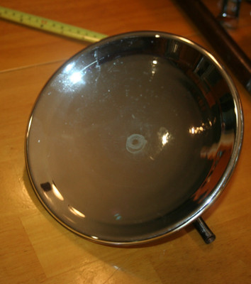 Vintage Mercury Glass 7.5'' Oil Lamp Reflector-Used