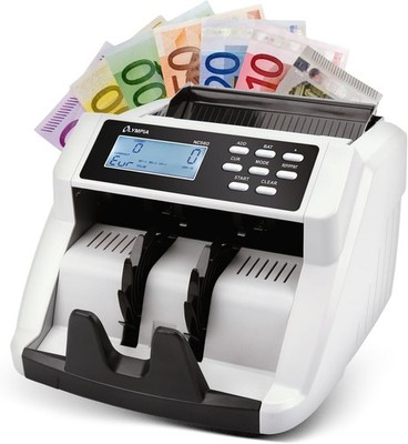 OLYMPIA Geldzählmaschine NC 560 Wertezähler mit UV/MG/MT Test und LCD Display