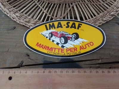 Old sticker IMA SAF IMASAF exhaust car muffler