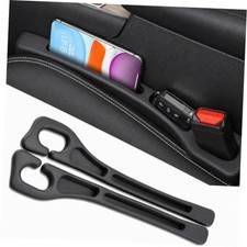 2PCS Car Seat Gap Filler and Organizer, Universal Console Catcher Fill Black