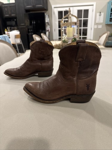Frye Billy Short Womens Boots Brown Size 8 1/2 Prairie Western Cottage Core