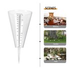 Rain Gauge Stand Glass Garden Meter Transparent Cups with Scale