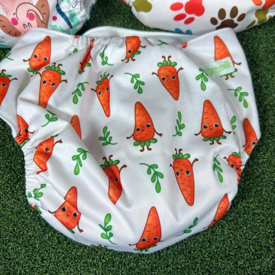 Paquete de 3 fundas de pañales de tela Wegreeco reutilizables lavables ajustables Foto 4 de 4