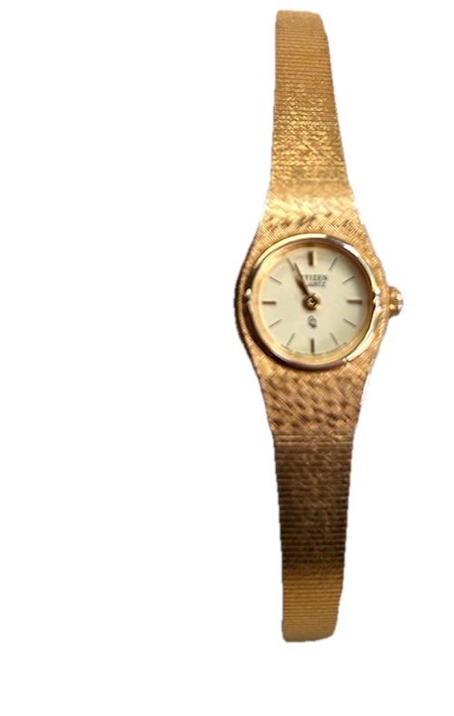 Vintage LDS Citizen Quartz Gold-Plated Watch 187mm Band with Extender