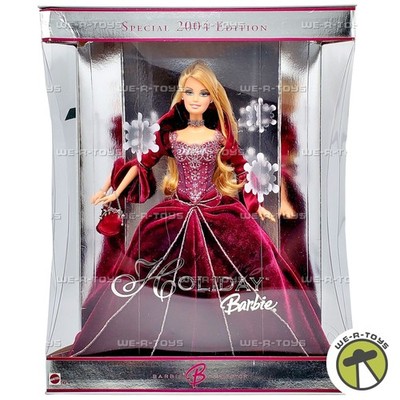 2004 Holiday Red Dress Barbie Doll Special Edition Mattel No