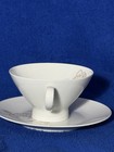 Vintage-Rosenthal Classic Rose White Roses & Brown Leaves Teacup and Saucer — photo 4