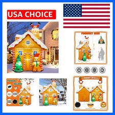 10FT Christmas Inflatables Gingerbread House Decorations, Outdoor Christmas D...