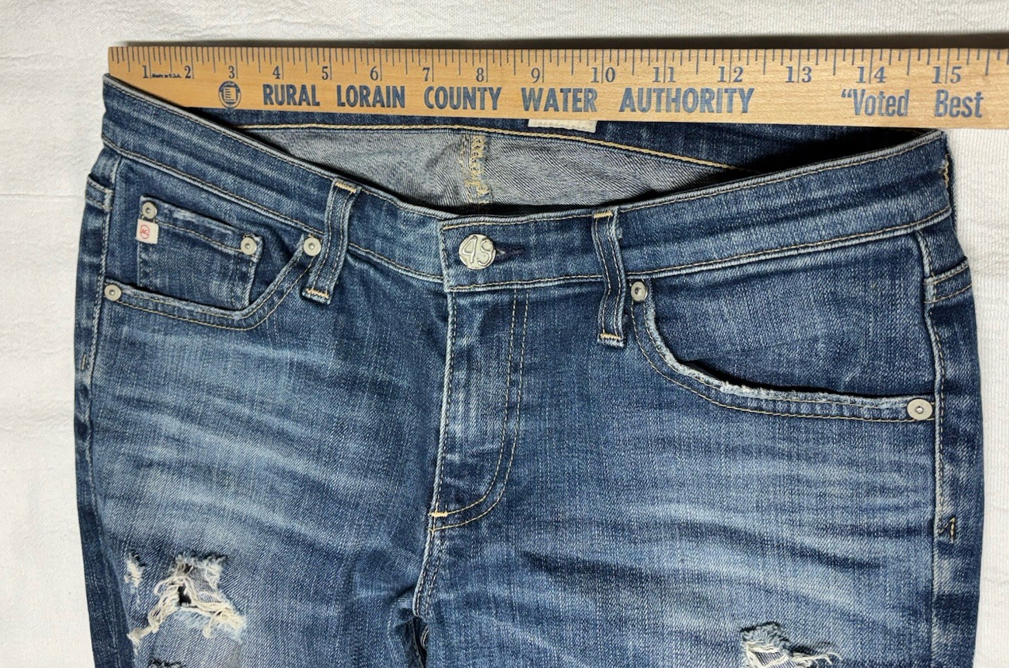 AG Adriano Goldschmied Jeans Womens 30 Blue Stilt Crop Cigarette Jean Crop thumbnail 7