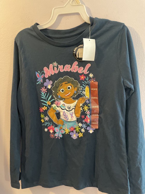 Disney Encanto Mirabel Long Sleeve T Shirt Child Girls Size Large (10/12) $12.00