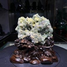 8.58LB Rare Natural Namibia fluorite crystal Quartz Mineral Specimen+stand