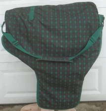 Schneider's DURA-TECH Padded Western Saddle Bag Case Carrier~Black Watch PLAID