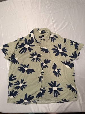Original Use Men s Floral Print Button Down Beach Shirt Size XXL