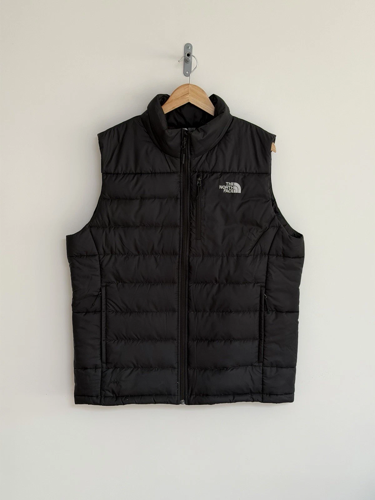The North Face Gilet Black 550 Quilted Bodywarmer Down Mens Large