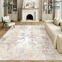 Teppich Beige Grau Waschbar 180X270Cm FüR Wohnzimmer Bodenbelag