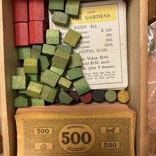 MONOPOLY Game Parker Brothers Inc 1935 no Board, dice, chips. replacement Parts