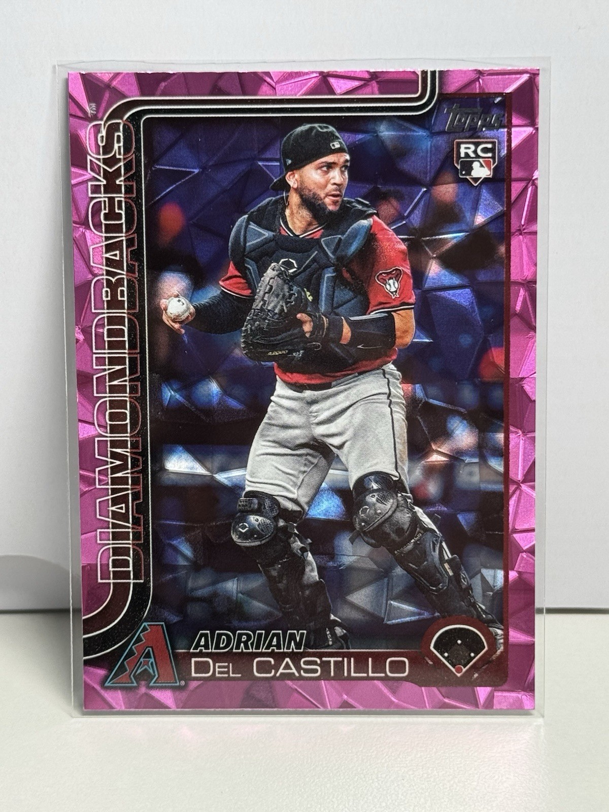 2025 Topps Series 1 Adrian Del Castillo RC Pink Diamante Foil #226