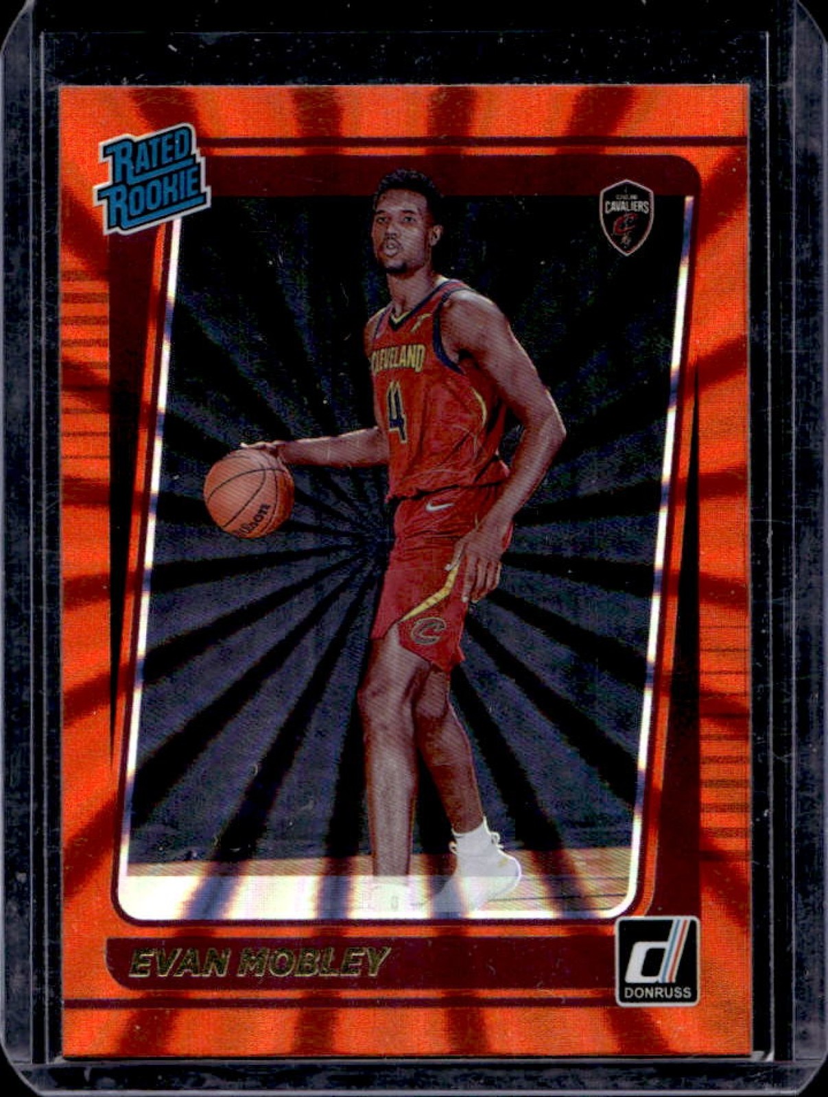 2021-22 Donruss Evan Mobley Holo Orange Laser RC #225 Cavaliers