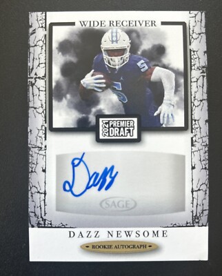 2021 SAGE HIT Auto Black Dazz Newsome BEARS RC