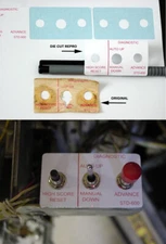 Williams 3 4 6 7 Coin Door Diagnostic Decal STD-600 GREAT FOR ANY RESTORATION