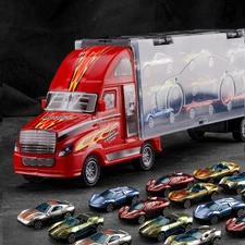 Toy Truck Transport Car Carrier - 18 Sport Cars in Truck Toys, Toys for Boys