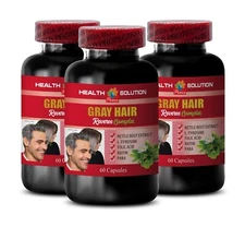 PABA and antioxidant formula - GRAY HAIR REVERSE - Hair fortifying vitamins 3Bot