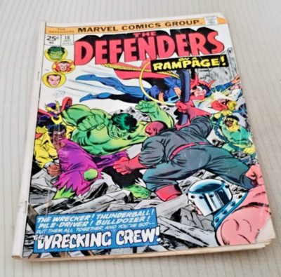 Defenders #18 (Marvel Comics December 1974) 1st App Wrecking Crew