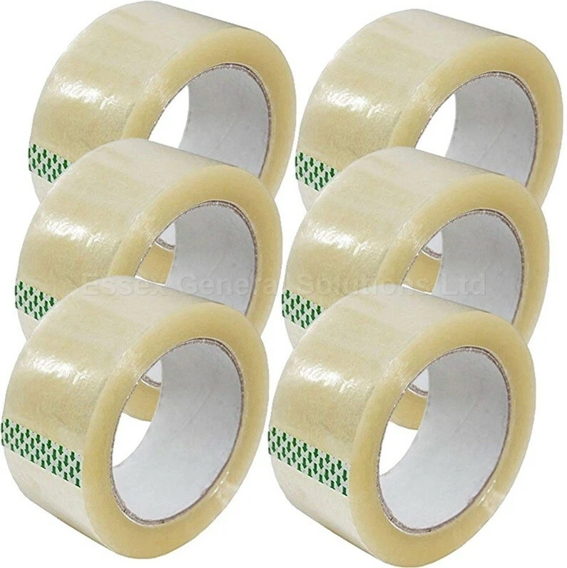 CLEAR PACKING TAPE PARCEL STRONG 48MM X 66M BOX SEALING SELLOTAPE