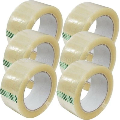 CLEAR PACKING TAPE PARCEL STRONG 48MM X 66M BOX SEALING SELLOTAPE PACKAGING