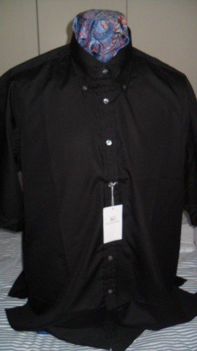 CAMISA ROPA SÓLIDA 4XL 100% ALGODÓN/LIBERTAD MANGA CORTA NEGRA B'DOWN PRECIO DE VENTA SUGERIDO POR EL FABRICANTE 59 £ - Imagen 2 de 2