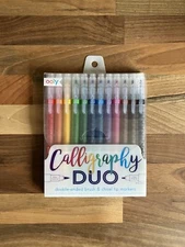 OOLY Calligraphy Duo Double Ended Brush & Chisel Tip New