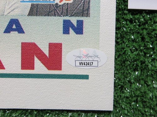 NOLAN RYAN SIGNED 8.5 x 11 TEXAS RANGERS 1992 FLEER CANVAS PRINT PHOTO JSA COA - Picture 3 of 4