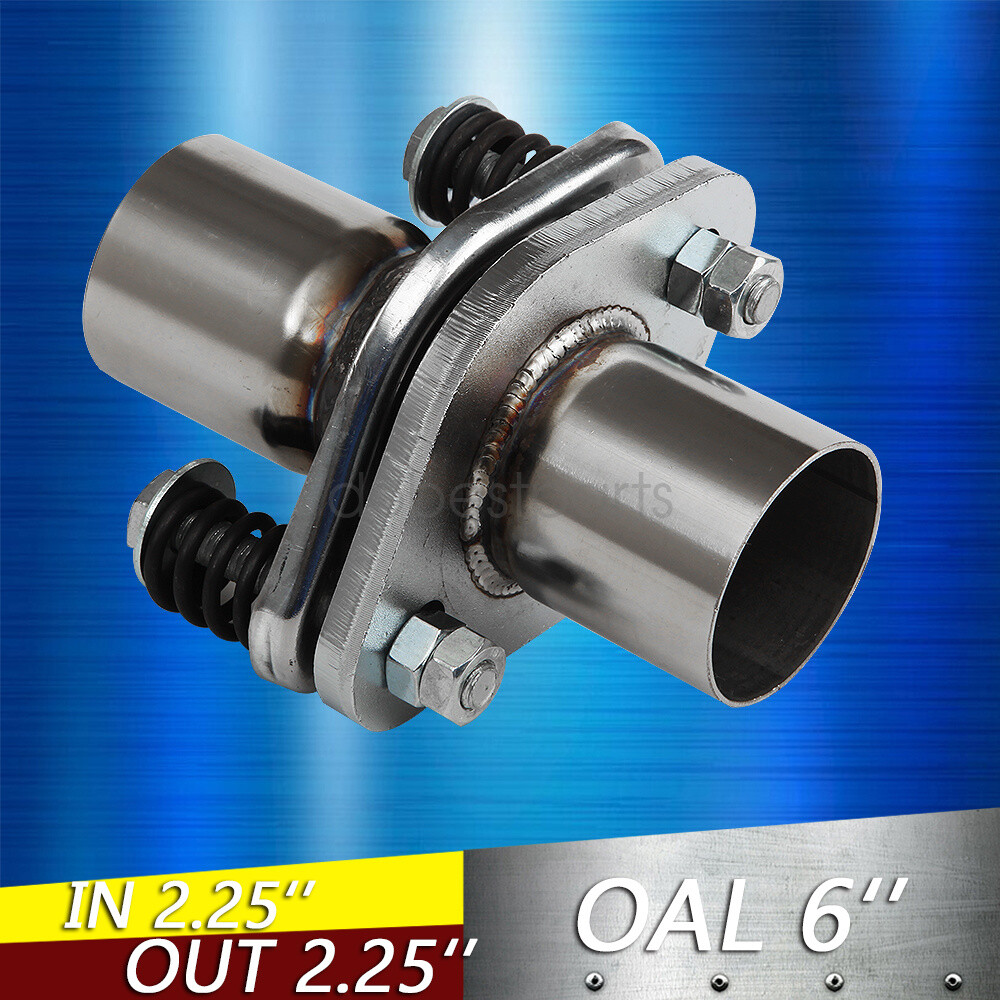 2 1/4" 2.25" ID Stainless Exhaust Spherical Joint Spring Bolt Flange 2