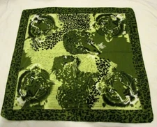 Green Safari with Multiple Tigers Bandanna Face Mask,Head Wrap,Scarf,Wristband