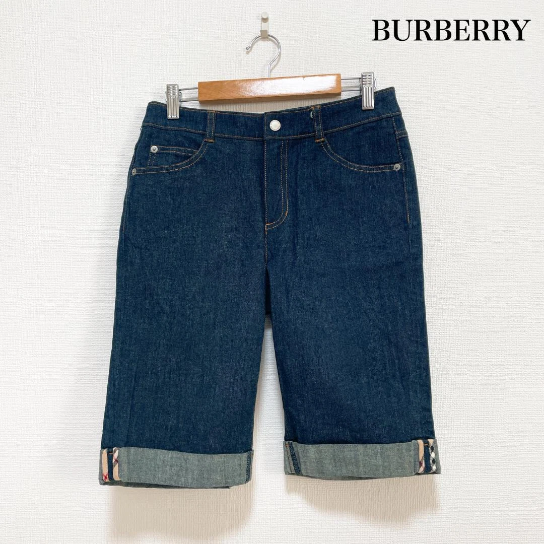 BURBERRY LONDON Denim Patns Nova Check Size 160A USA XXS/XS USED