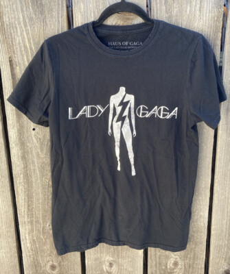Women's Haus of Gaga Black Lady Gaga Vegas Residency T-Shirt S DISTRESSED Music