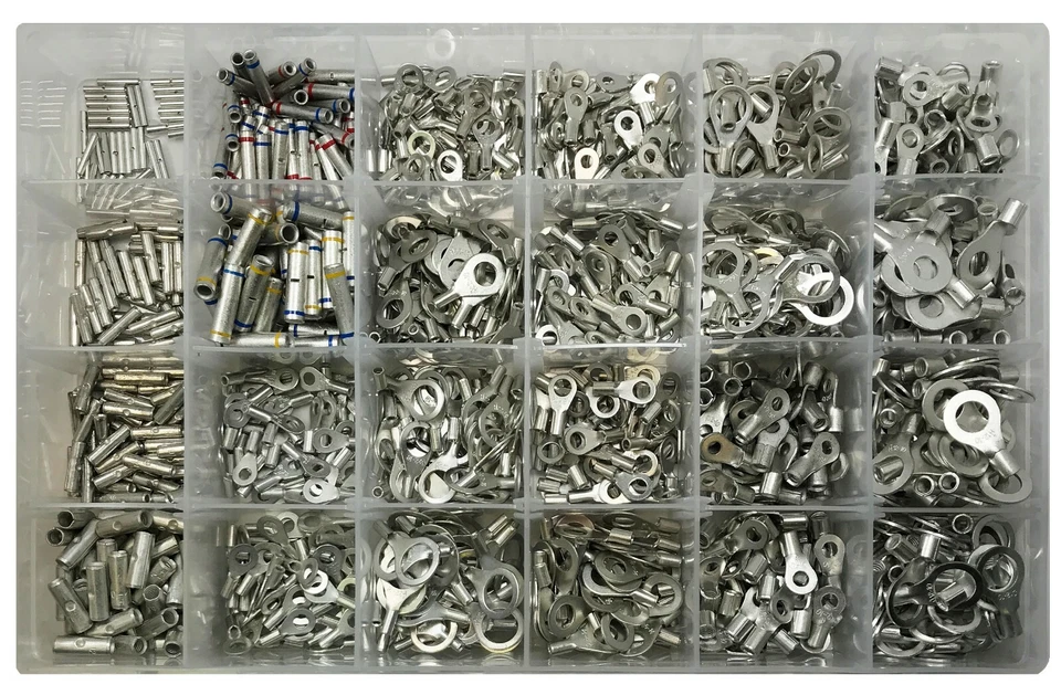 (2600) Master Non-Insulated Bare Crimp Wire Terminal Connector Assortment Kit - Image 2 of 4