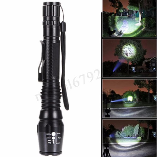 Tactical 50000LM T6 LED Flashlight Zoomable Light Lamp Hunting Torch 5 Modes - Picture 2 of 9